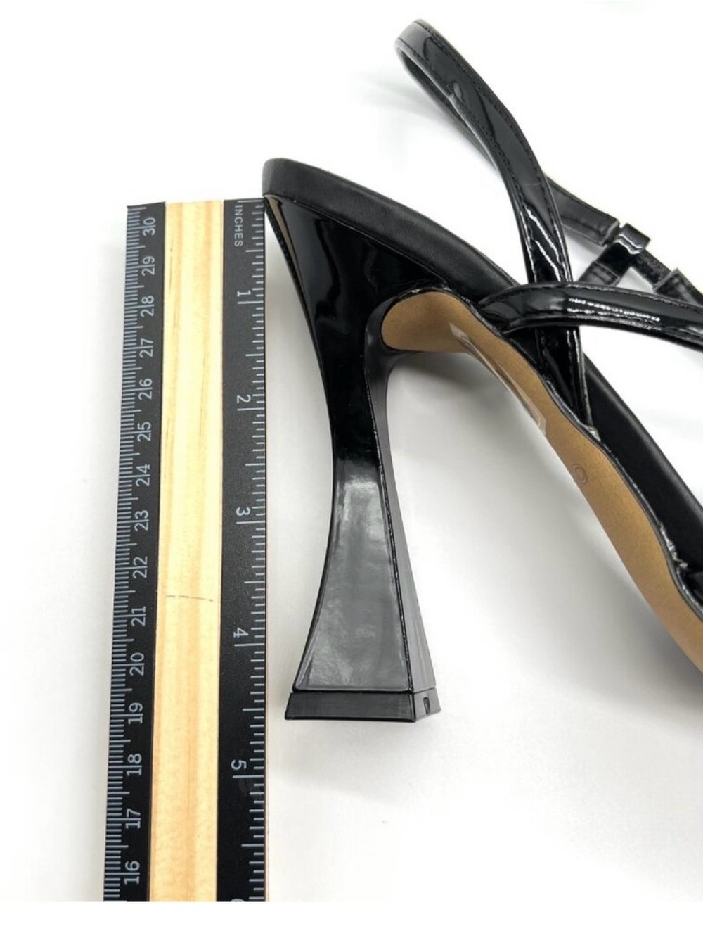 Aldo Black Patent Square Block Heel Slingbacks - Picture 5 of 5